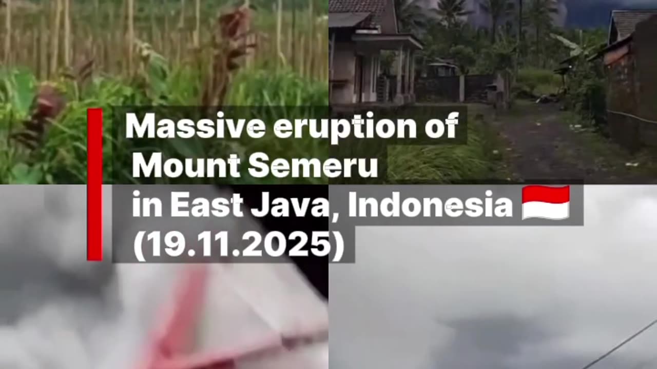 Massive eruption of Mount Semeru in East Java, Indonesia 🇮🇩 (19.11.2025)