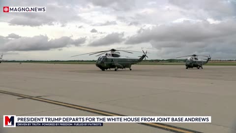 President Trump departs for The White House aboard Marine One from Joint Base Andrews [LIVE]