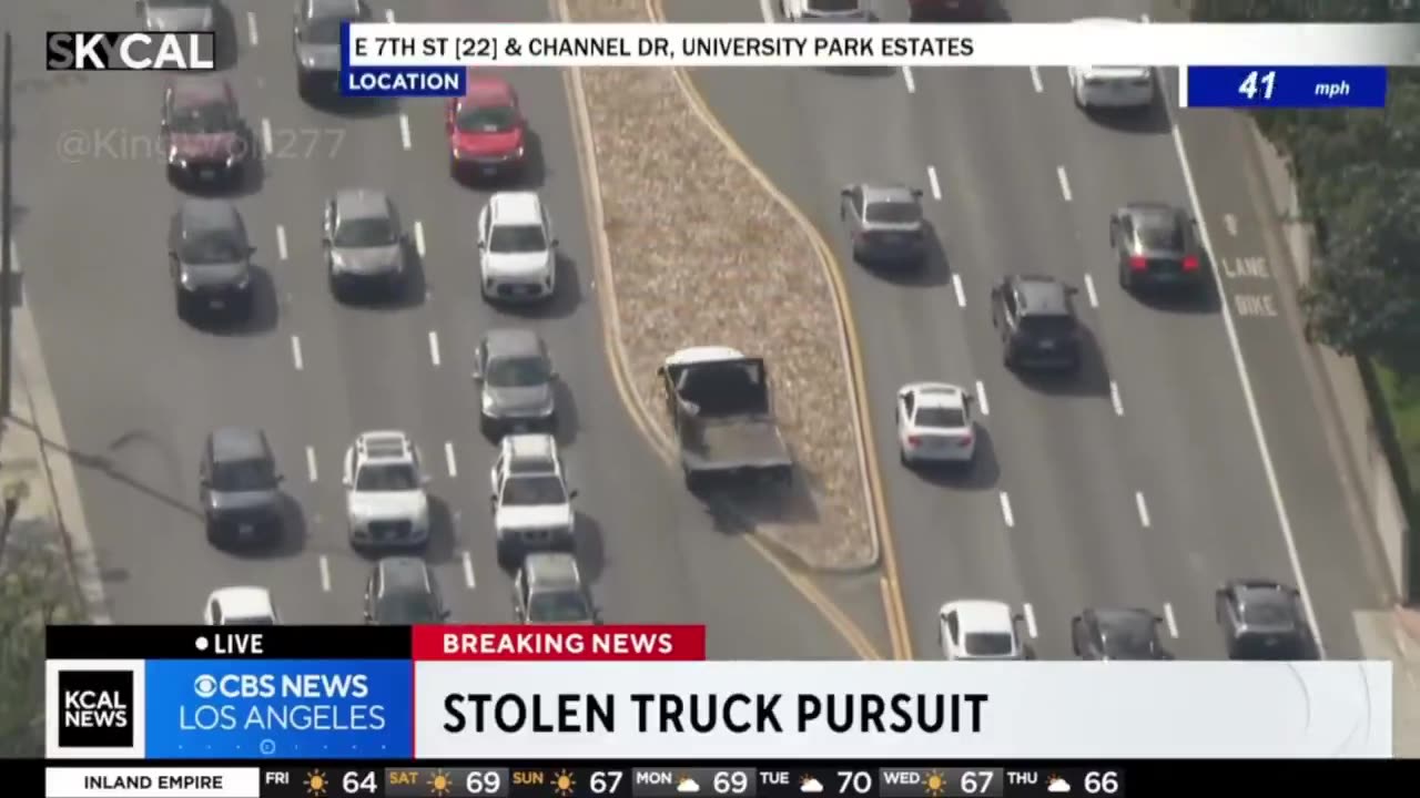 Absolutely INSANE police chase in SoCal earlier today.