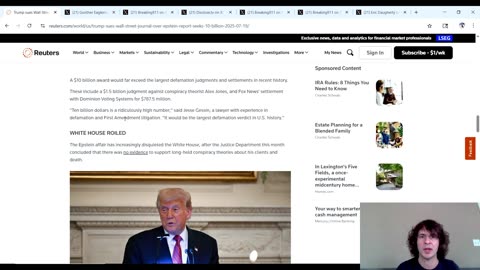 President Trump Sues Wall Street Journal For Anonymous Article About Birthday Card Sent To Epstein