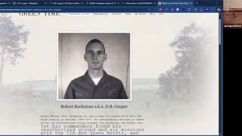 Juxtaposition1 and panel: Robert Rackstraw a.k.a. D.B. Cooper