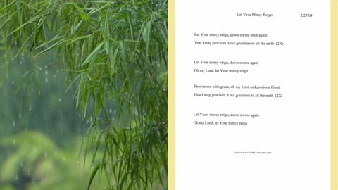 Let Your Mercy Reign, Lyrics from the Everlasting Love Worship Album