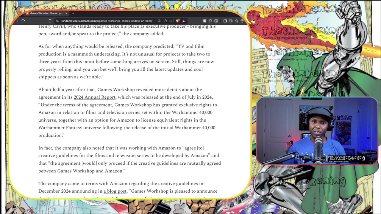 Games Workshop Update on Henry Cavill's Warhammer 40K Series