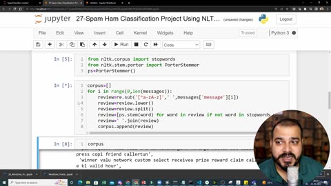 47.28 Spam ham Project using BOW Krish Naik ML