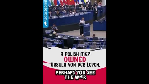 🇵🇱 Polish Ewa Zajaczkowska TEARS into Ursula von der Leyen for 90 seconds: