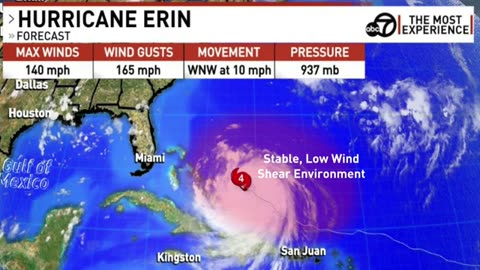 Chief Meteorologist Barry Brandt shares an update on hurricane erin