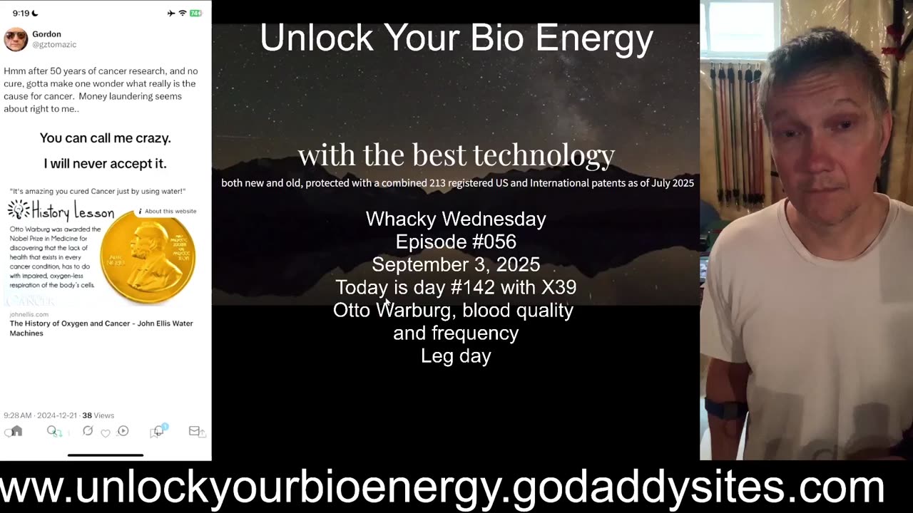 Part 1 Otto Warburg, blood quality and frequency Whacky Wednesday Ep 56 Sept 3, 2025
