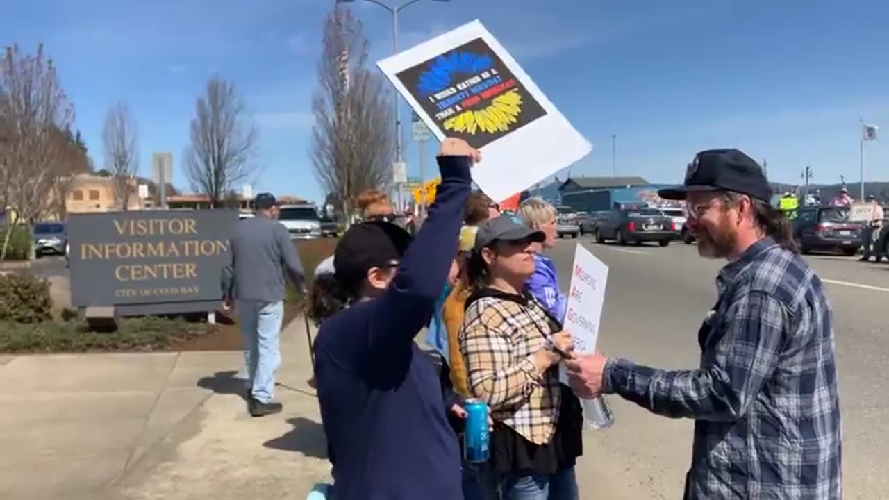 Live from the "democracy" rally in Coos Bay, Oregon