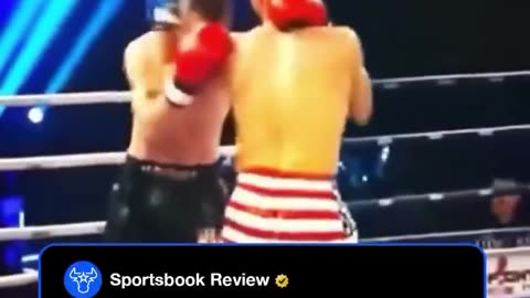 Andrew Tate getting knocked out with a knee to his face