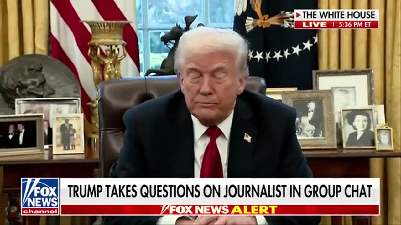 Trump calls media coverage of Signal chat leak a witch hunt!