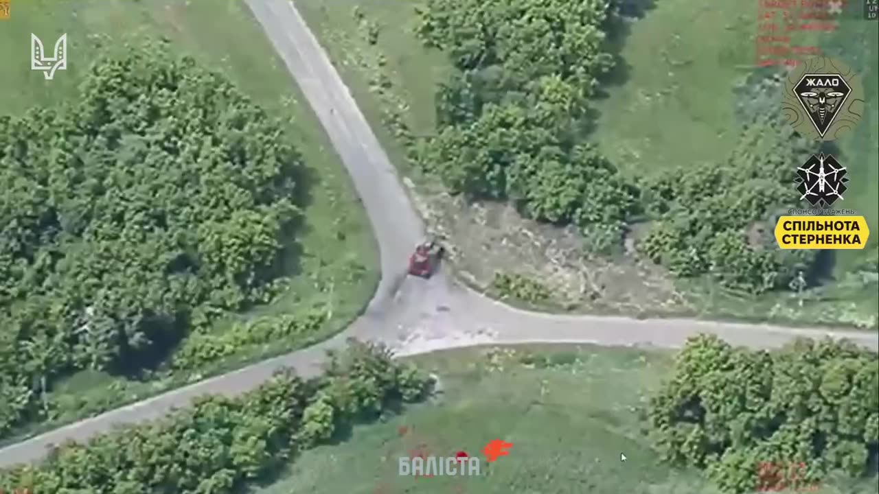 Crew Bails from Russian Heavy Gun Set Alight