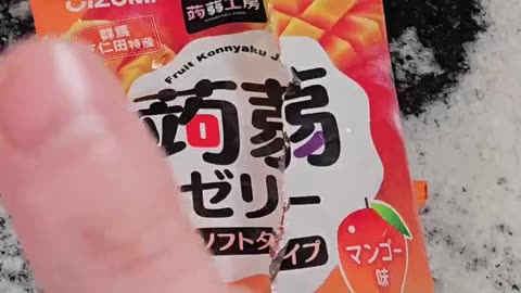 Mango Konnyaku Fruit Jelly by Shimonita Bussan #asmr #snacks #food #japanesefood