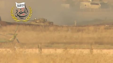 Syrian War Menagh airbase, N. Aleppo, HJ-8 vs T-55, hit 2013.06.24