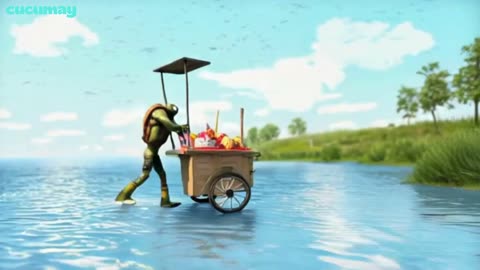 Turtle on the Riverbank Becomes a Snack Seller