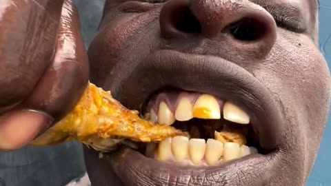 Hadzabe Tribe enjoy chicken