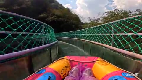 INSANE! 2-MILE GLASS Water Slide Ride Down the Mountain! | Longest Glass Water Slide in the World!