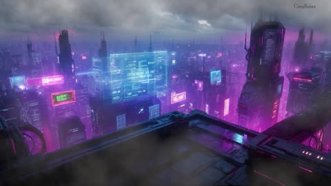 🌌 Melancholic Cyberpunk City | Futuristic Ambient Music