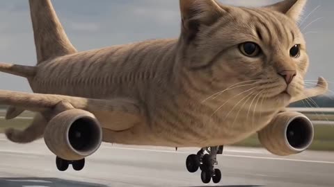 A cat plan is take off with Ai……………………………….