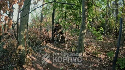 Ukrainian Soldiers Clowning Around While Clearing Russian Trenches