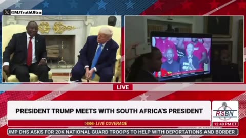 HOLE-SHIT… that was incredible 💥💥💣💣 The South African president tried to claim: no white genocide