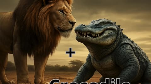 IAFusion 4: The Swamp King Roars 🦁🐊 #shorts
