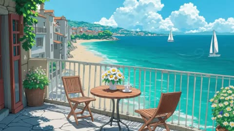 Coastal Balcony Coffee Haven