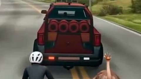 Racing an ostrich in a tunnel? 🏃‍♂️🦤🚗