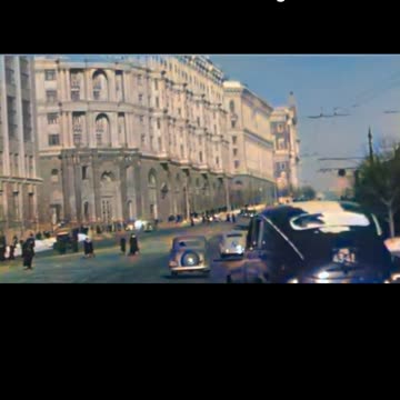 Driving through Moscow 🚗 1953 USSR 📽️ #Colourized