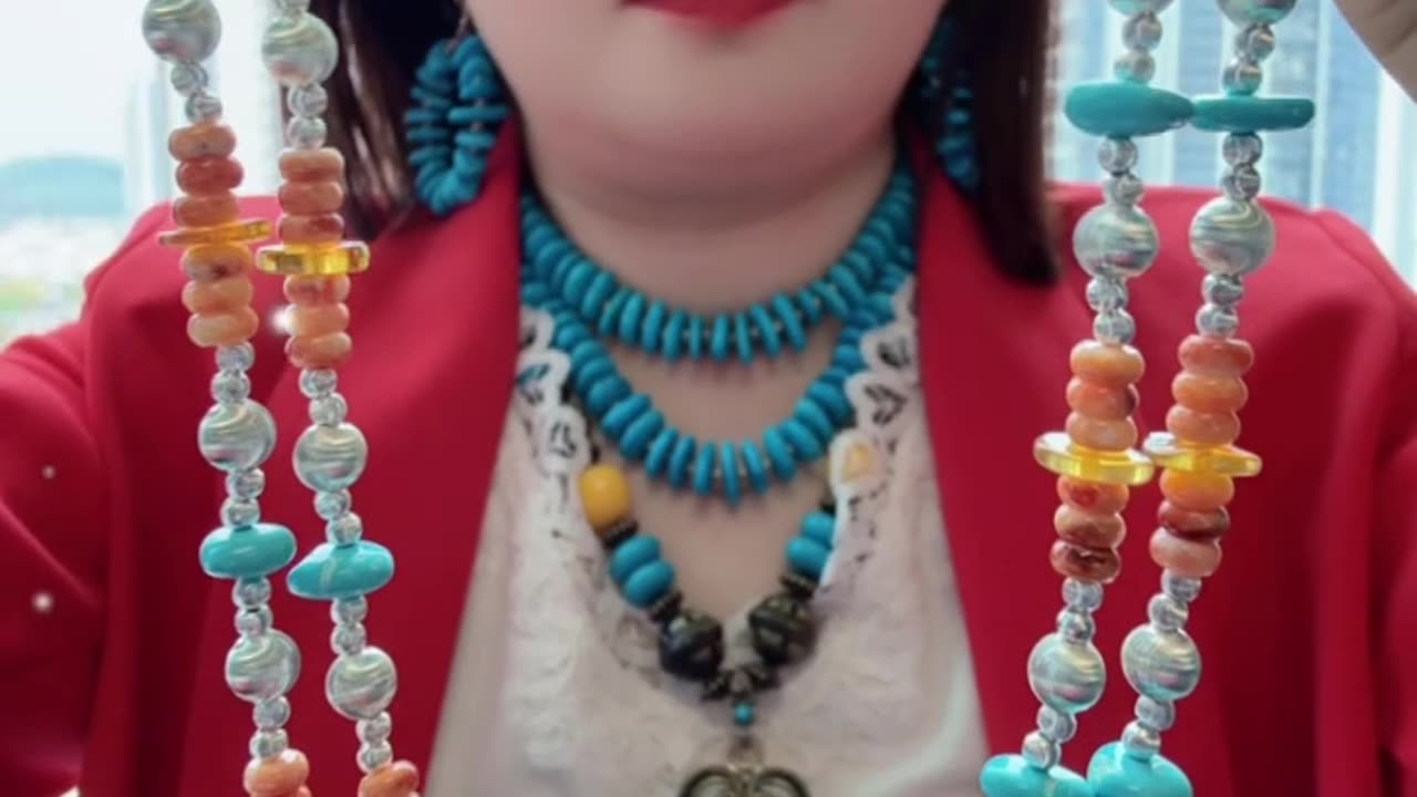 250619-8 Turquoise, Pearl & Amber Set: A Wearable Symphony of Time and Space