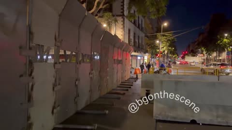 Barriers have been put up outside the National Palace in Mexico City ahead