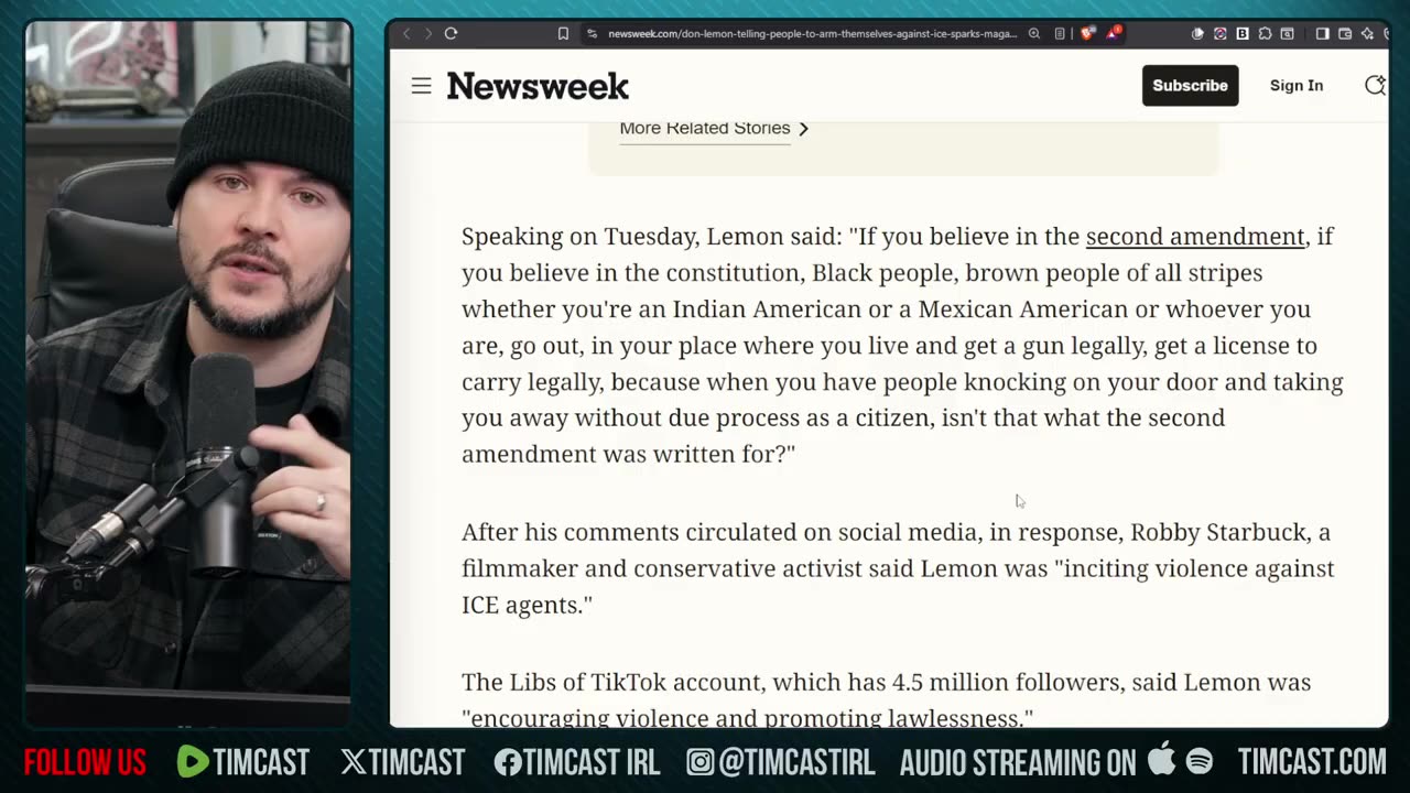 Don Lemon Calls For ARMED Uprising Against ICE | Tim Pool