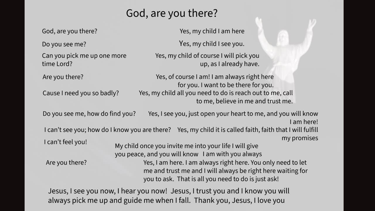 God are you there?