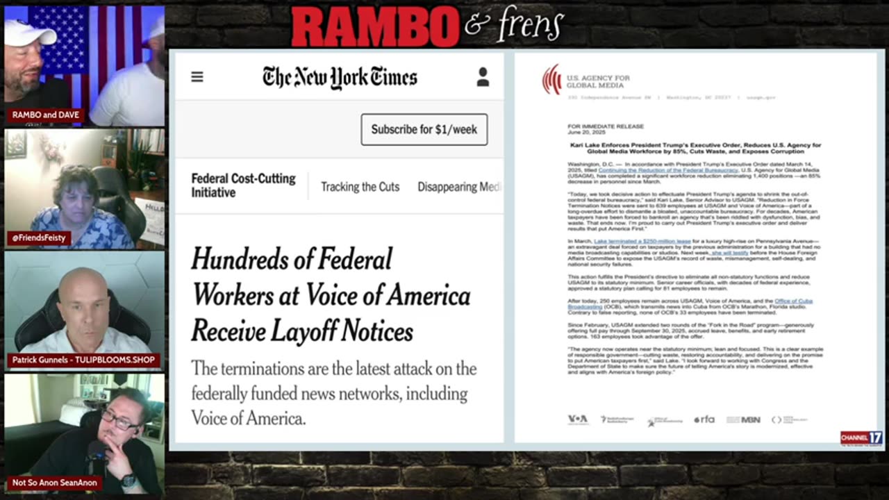 Rambo AF with Feisty Cat, SeanAnon, Dave, Patrick 6-20-25