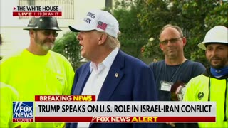 Trump roasts a reporter asking for strike details on Iran 😂