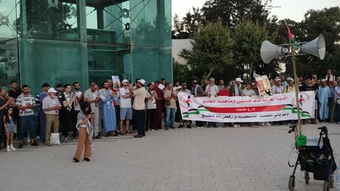 مسيرة احتجاجية منددة بإستمرار العدوان والتجويع والحصار على الشعب الفلسطيني طنجة 27 07 2025 تحية