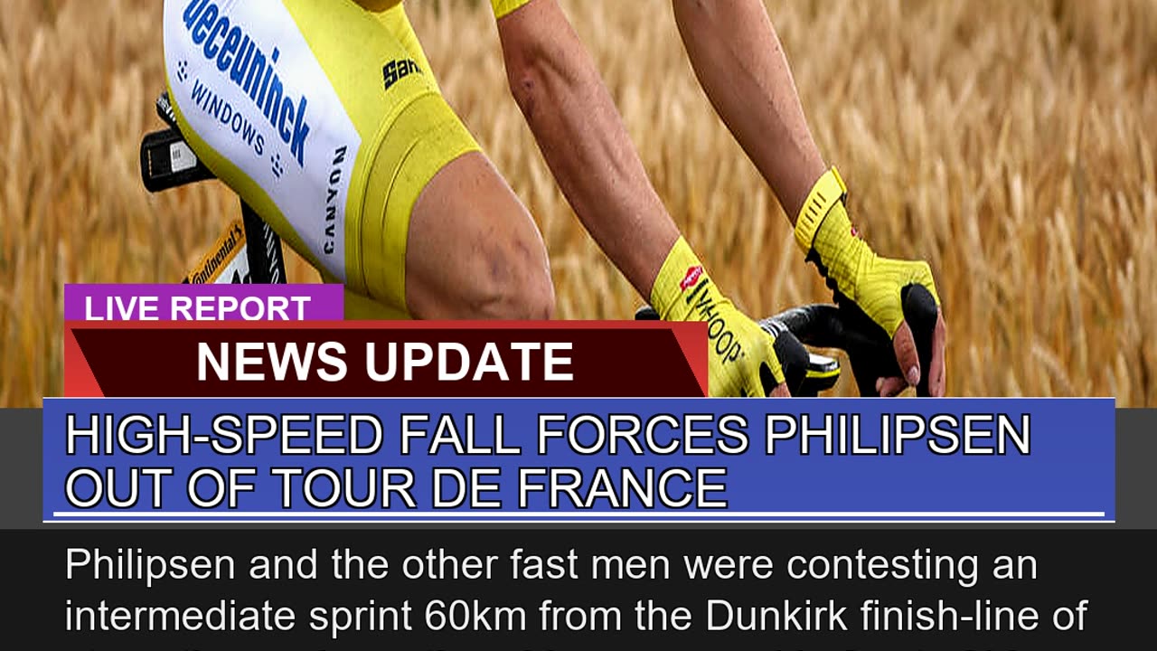 Highspeed Fall Forces Philipsen Out of Tour De Fr