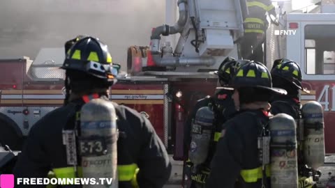 Massive 4 Alarm Blaze at an Auto Body Shop in East Tremont in the BRONX