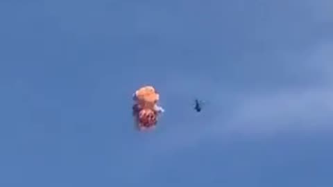 🚁 Shooting down an enemy Shahed by a Ukrainian helicopter.