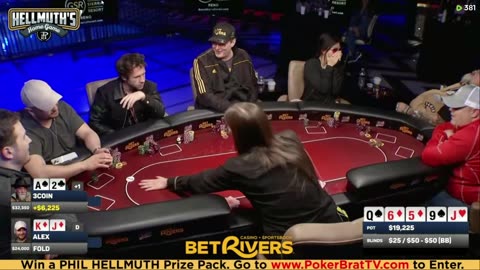 Phil Hellmuth, Jungleman, Xuan Liu, 3COIN ♦ Day 2♦ Livestream High Stakes Poker Cash Game