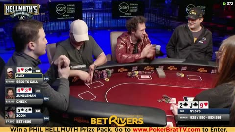 Phil Hellmuth, Jungleman, Xuan Liu, 3COIN ♦ Day 2♦ Livestream High Stakes Poker Cash Game