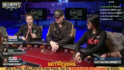 Phil Hellmuth, Jungleman, Xuan Liu, 3COIN ♦ Day 2♦ Livestream High Stakes Poker Cash Game