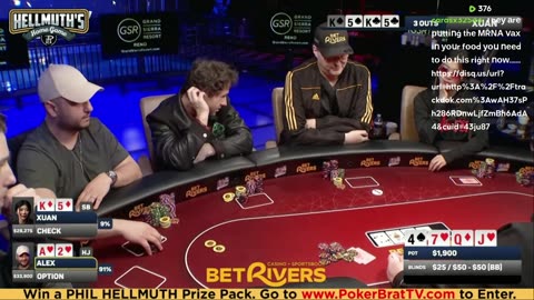 Phil Hellmuth, Jungleman, Xuan Liu, 3COIN ♦ Day 2♦ Livestream High Stakes Poker Cash Game
