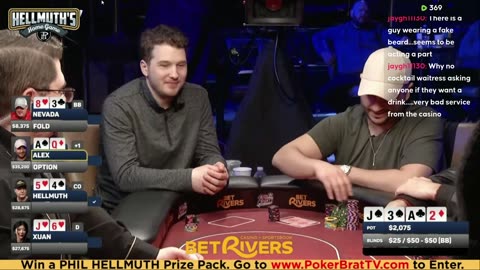 Phil Hellmuth, Jungleman, Xuan Liu, 3COIN ♦ Day 2♦ Livestream High Stakes Poker Cash Game