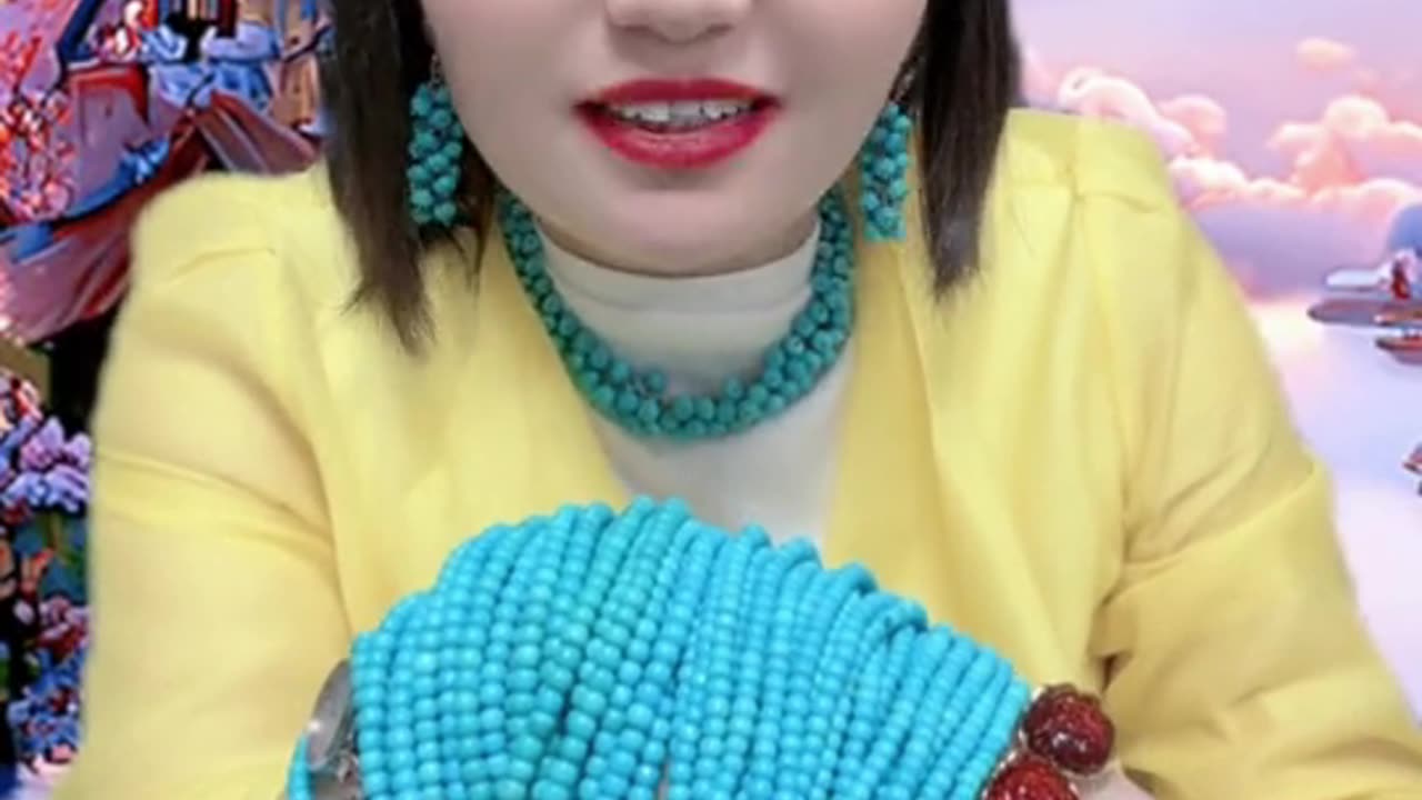 250507-11 Sleeping Beauty turquoise bead string, wear a fairy tale on your wrist