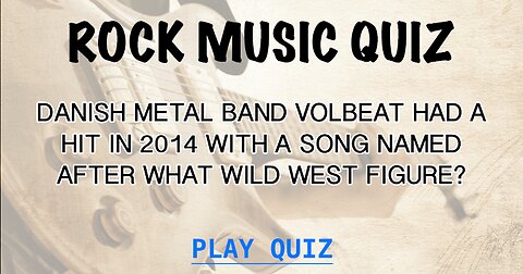 Rock Music Quiz