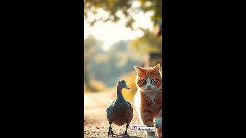 बिल्ला और बतख की अजीब लेकिन सच्ची दोस्ती #billi#duckstory#hindishorts #emotionalstory#likekaro#duck