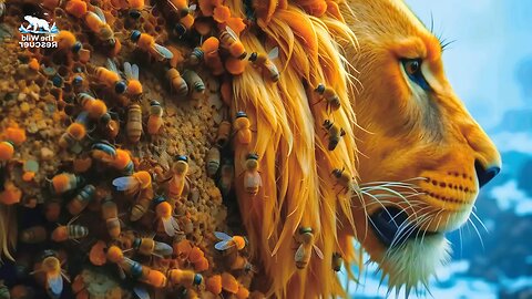 Lion vs. Millions of Bees! Rescue Team Saves the King of the Jungle"**