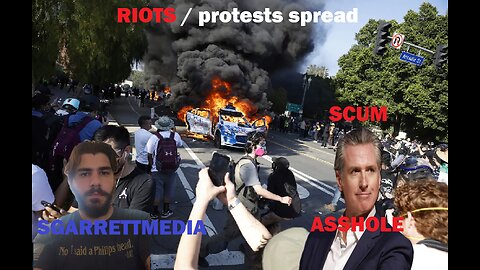 CIVIL WAR looms. Gavin places BLAME ON TRUMP , RIOTS spread across USA -sgarrettmedia