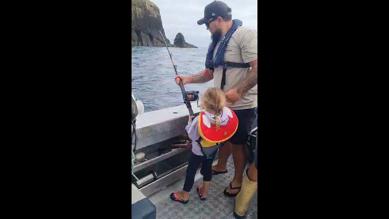 Blue cod fishing with my daughter