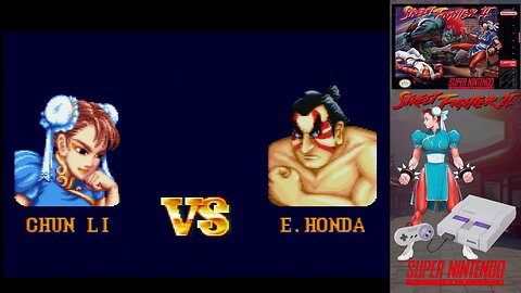 Street Fighter II (Super Nintendo) - Chun-Li vs. E. Honda
